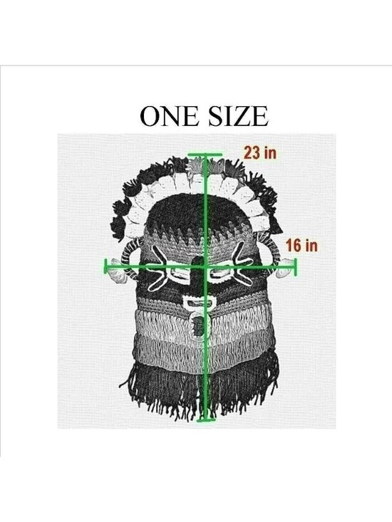 ⭐Diablo Huma Handmade Exotic Adult Mask Aya Incas Ecuador Inti Raymi festival main image 5